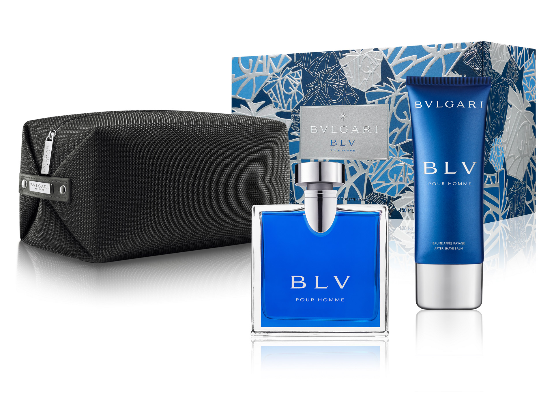 【加贈高級盥洗包】BVLGARI  魅力藍茶男香冬季氛禮盒
