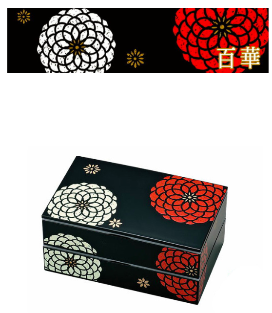 日本 HAKOYA 百華系列雙層多用便當盒-黑