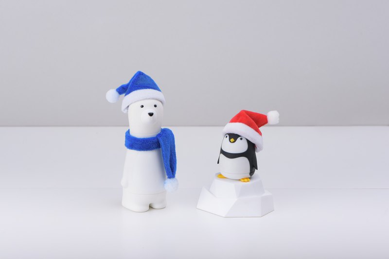 iThinking 歡樂聖誕趴 極地絕配冰雪奇緣組-白熊/黑企鵝
