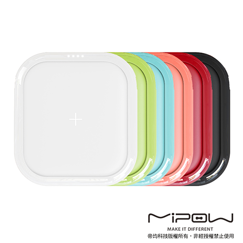 MiPOW Power Cube 10000mAh 無線充電+PD雙向快充行動電源 (附絨布收納袋)-怡靜白