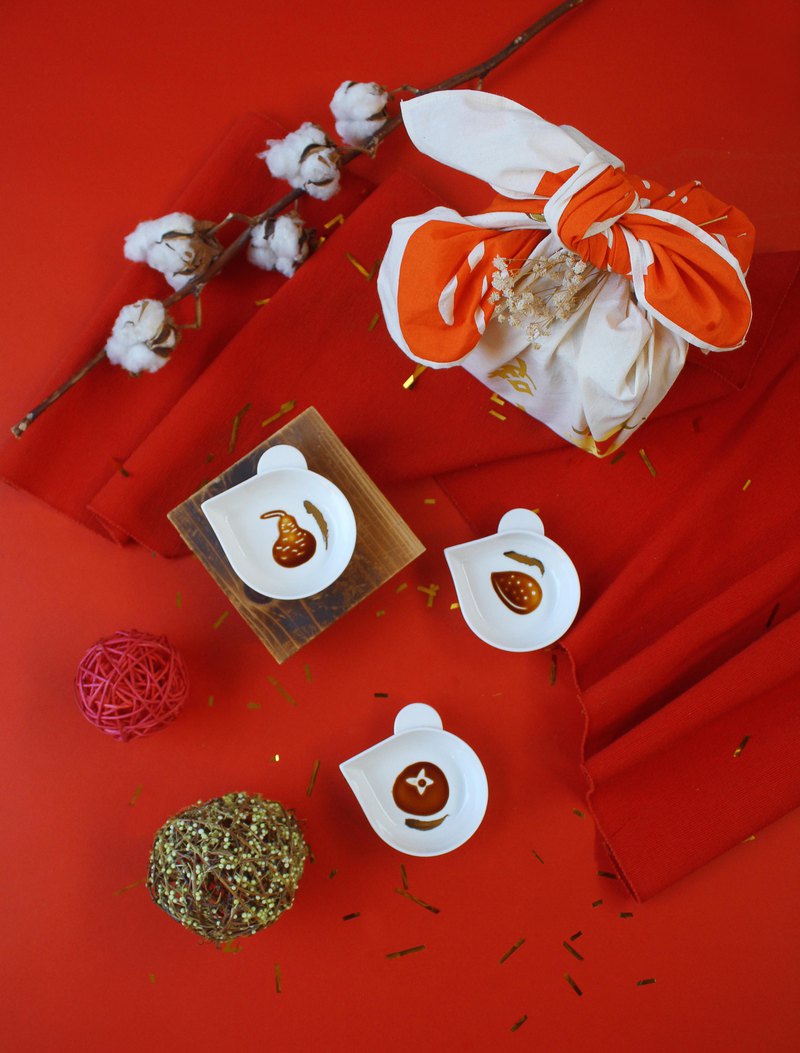【4/23~4/29精選品牌9折優惠】集瓷 cocera 鼠兒吱吱 醬油碟五入組（鼠兒吱吱五入組(送鼠兒吱吱印花布)）
