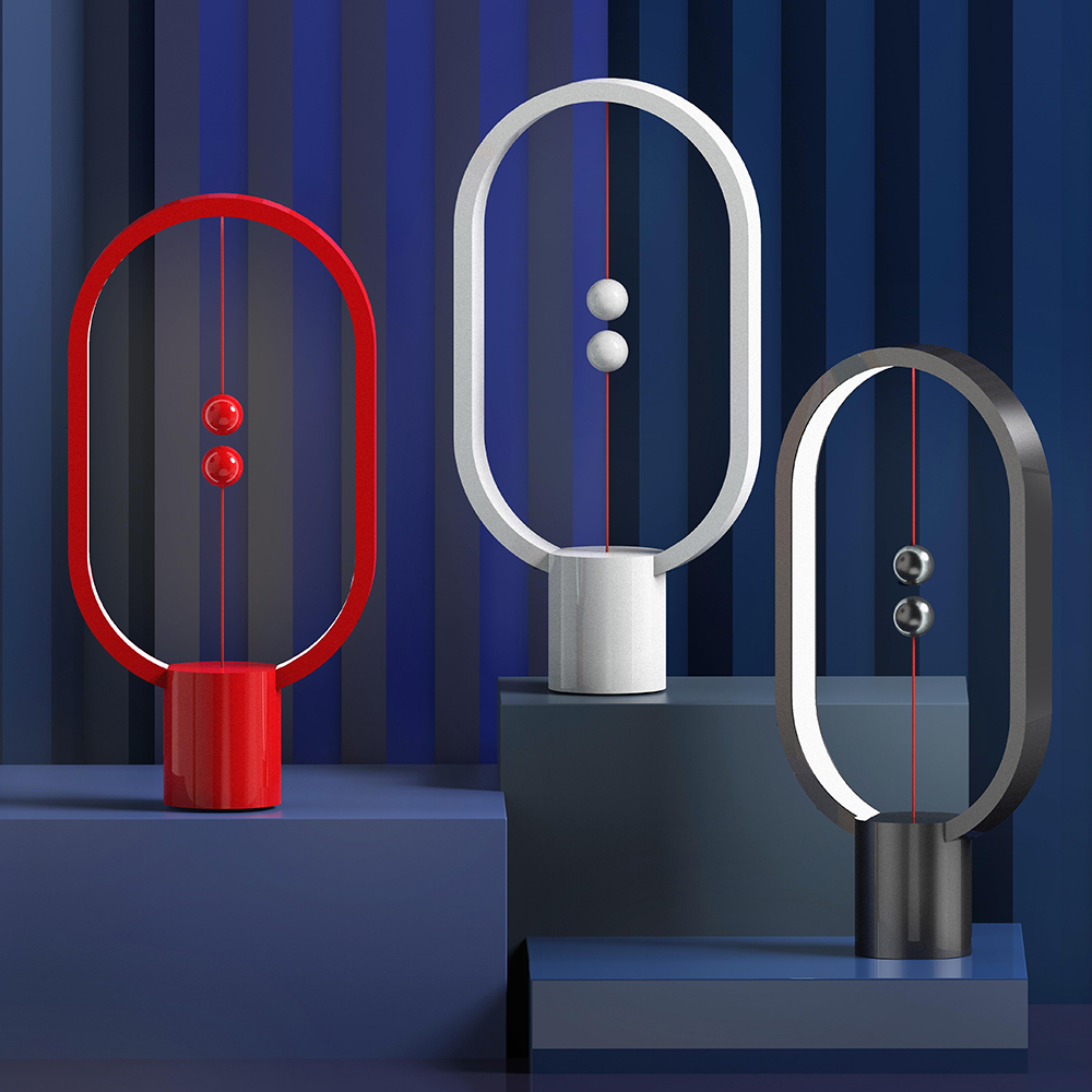 Zan design HengPRO 衡 LED橢圓形檯燈2.0-烤漆款紅色