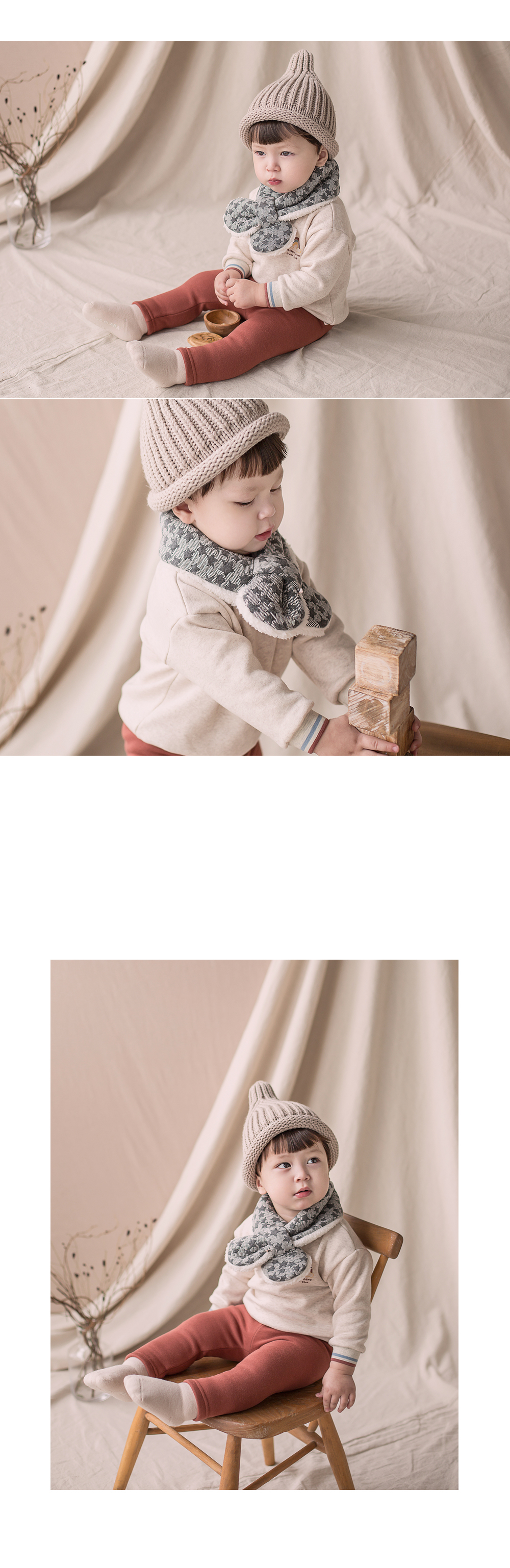 韓國 Happy Prince Lily Star 雪絨內裡嬰兒童圍巾