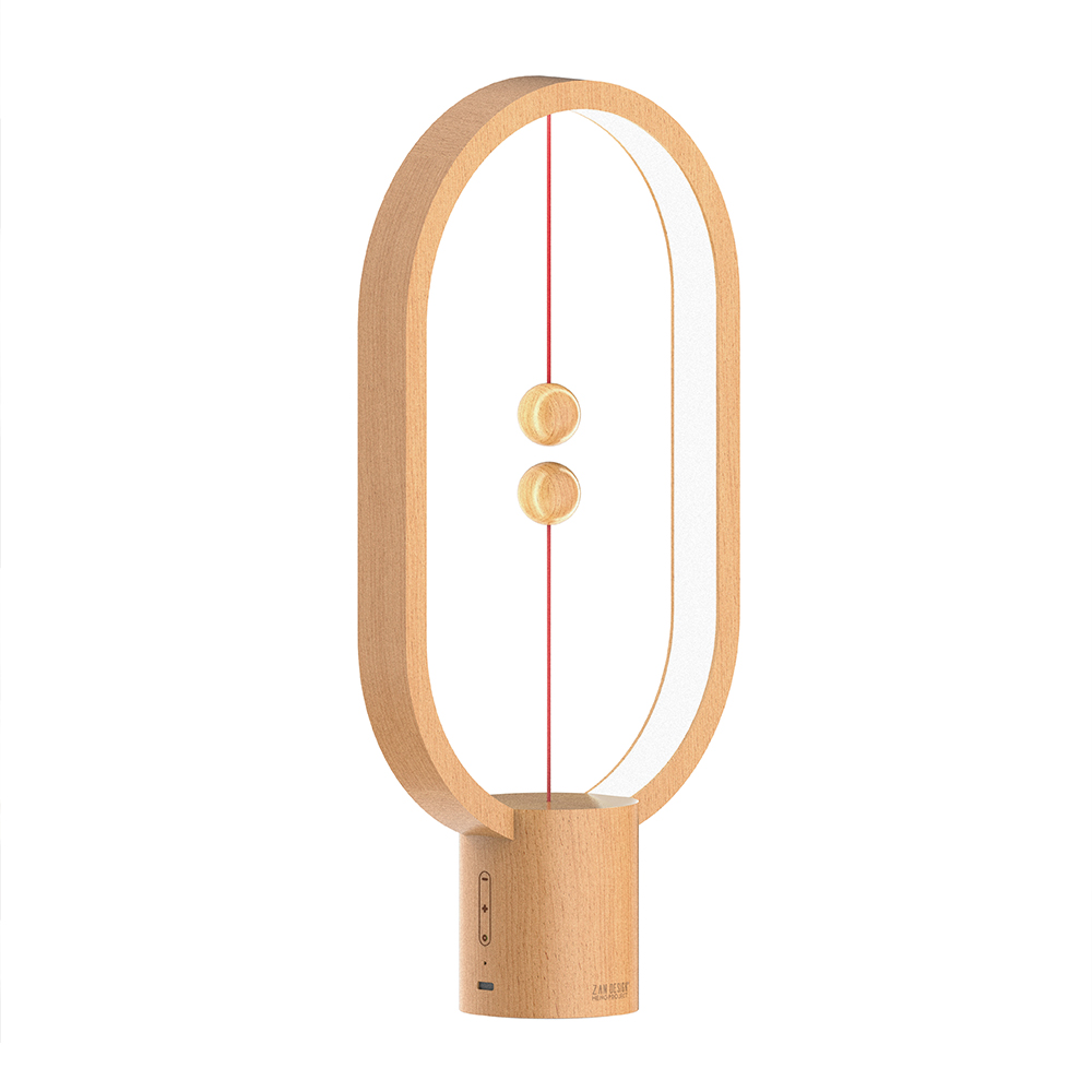 Zan design HengPRO 衡 LED橢圓形檯燈2.0-烤漆款木紋色