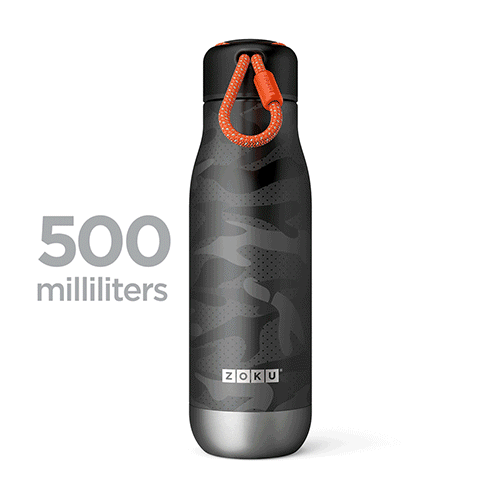 美國 ZOKU 真空不鏽鋼保溫瓶(500ml)-白迷彩