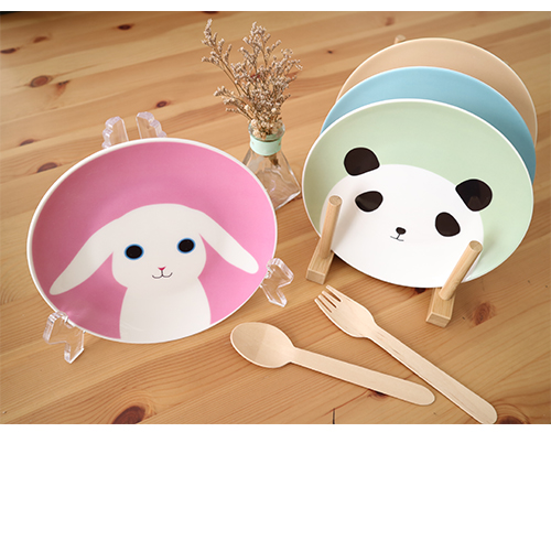 【客製化】陶緣彩瓷 可愛動物Say Hi 6.5吋骨瓷盤-兔子