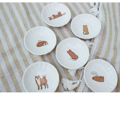 陶緣彩瓷 柴犬小碟套組 (柴犬小碟套組(16入)送4吋碟)