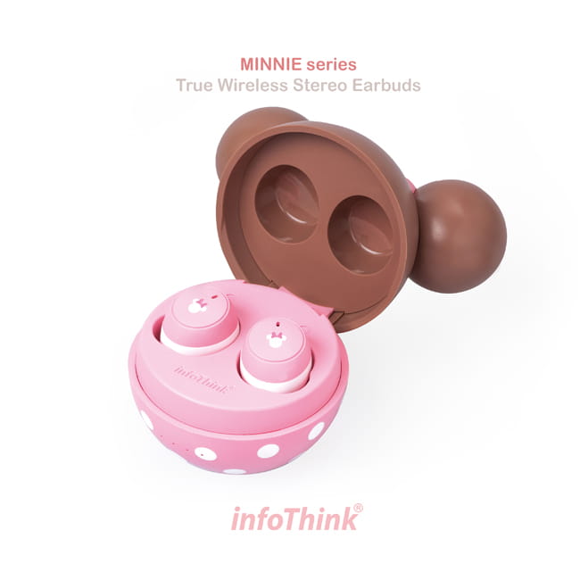 【4/27~5/3精選品牌9折優惠】InfoThink 米奇系列真無線藍牙耳機 -米妮