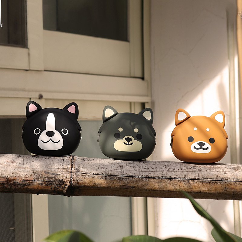 【4/21~4/27精選品牌75折優惠】P+G Design mimi POCHI Friends 動物造型矽膠口金-狗狗(柴犬)