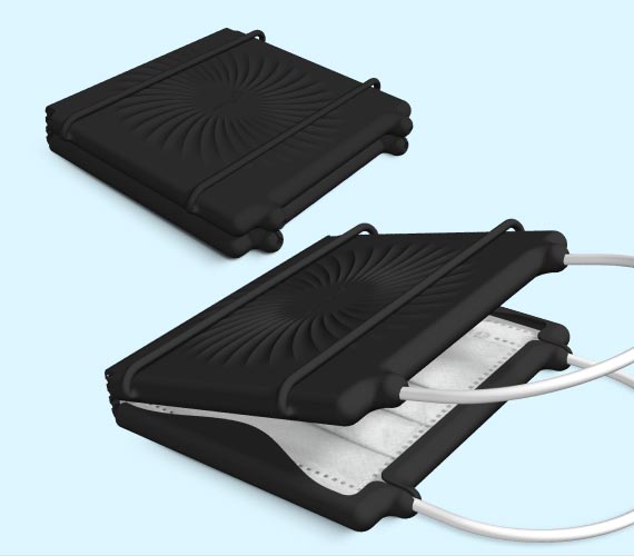 【環保口罩收納夾】 環保口罩收納夾，可將使用過的口罩存放在盒內，隔絕保護口罩避免交叉污染。