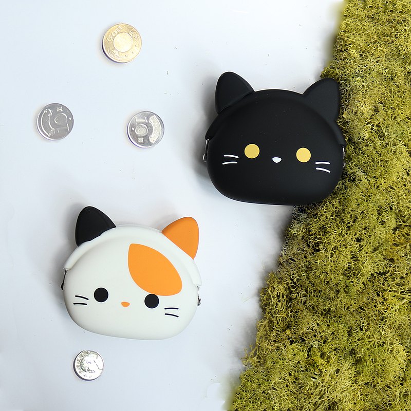 【5/12~5/18精選品牌75折優惠】P+G Design mimi POCHI Friends 動物造型矽膠口金包 貓貓(三色貓)
