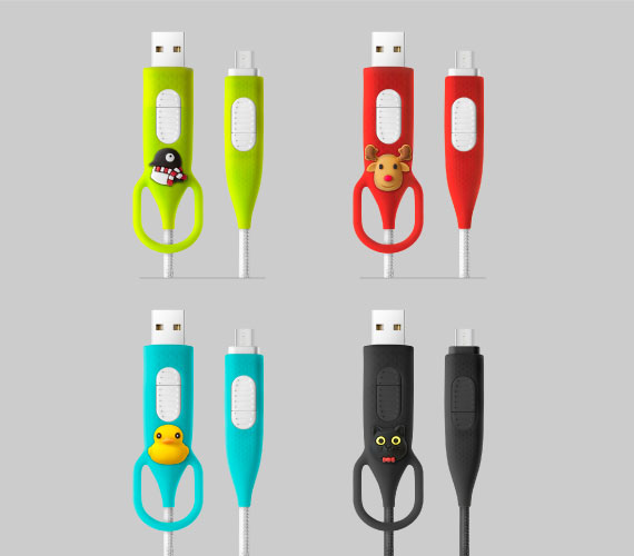 4合1充電傳輸線 Bone 經典角色款