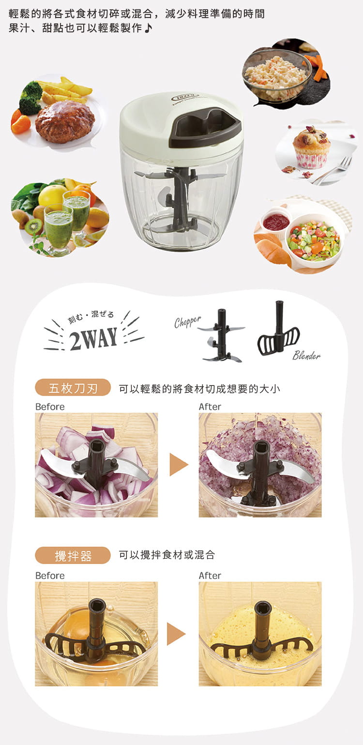 日本 TOFFY 手拉式切菜器 K-HC2 蘋果綠
