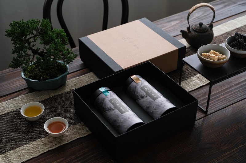 松一製茶 清香型阿里山金萱+烘焙凍頂烏龍茶禮盒 150g 2入