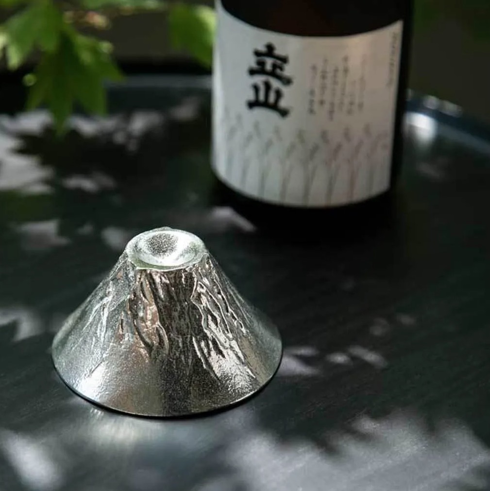日本 能作 純錫富士山造型杯