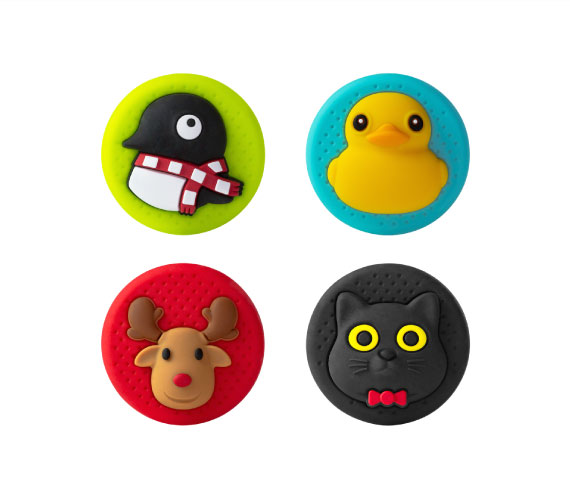 感應逗扣｜ 企鵝小丸 Maru Penguin、 麋鹿先生 Mr. Deer、 派提鴨 Patti Duck、 喵喵貓 Miao Cat。 ※內含iPASS 一卡通