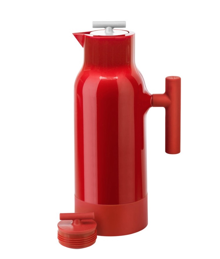 瑞典 Sagaform Accent 玻璃內膽保溫保冷壺 1L 紅點設計獎 紅色