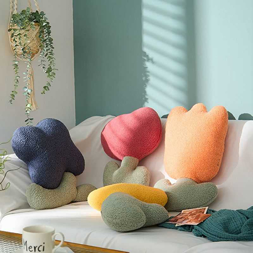 家居生活雜貨舖 極簡風花朵抱枕 玫瑰