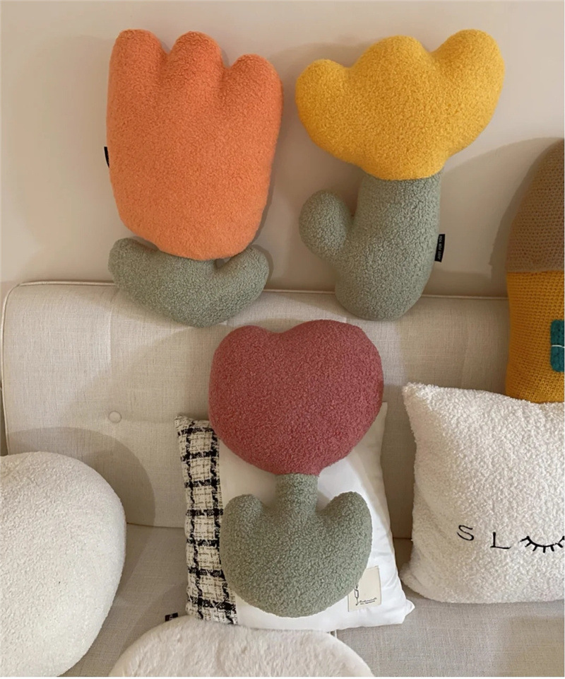 家居生活雜貨舖 極簡風花朵抱枕 玫瑰