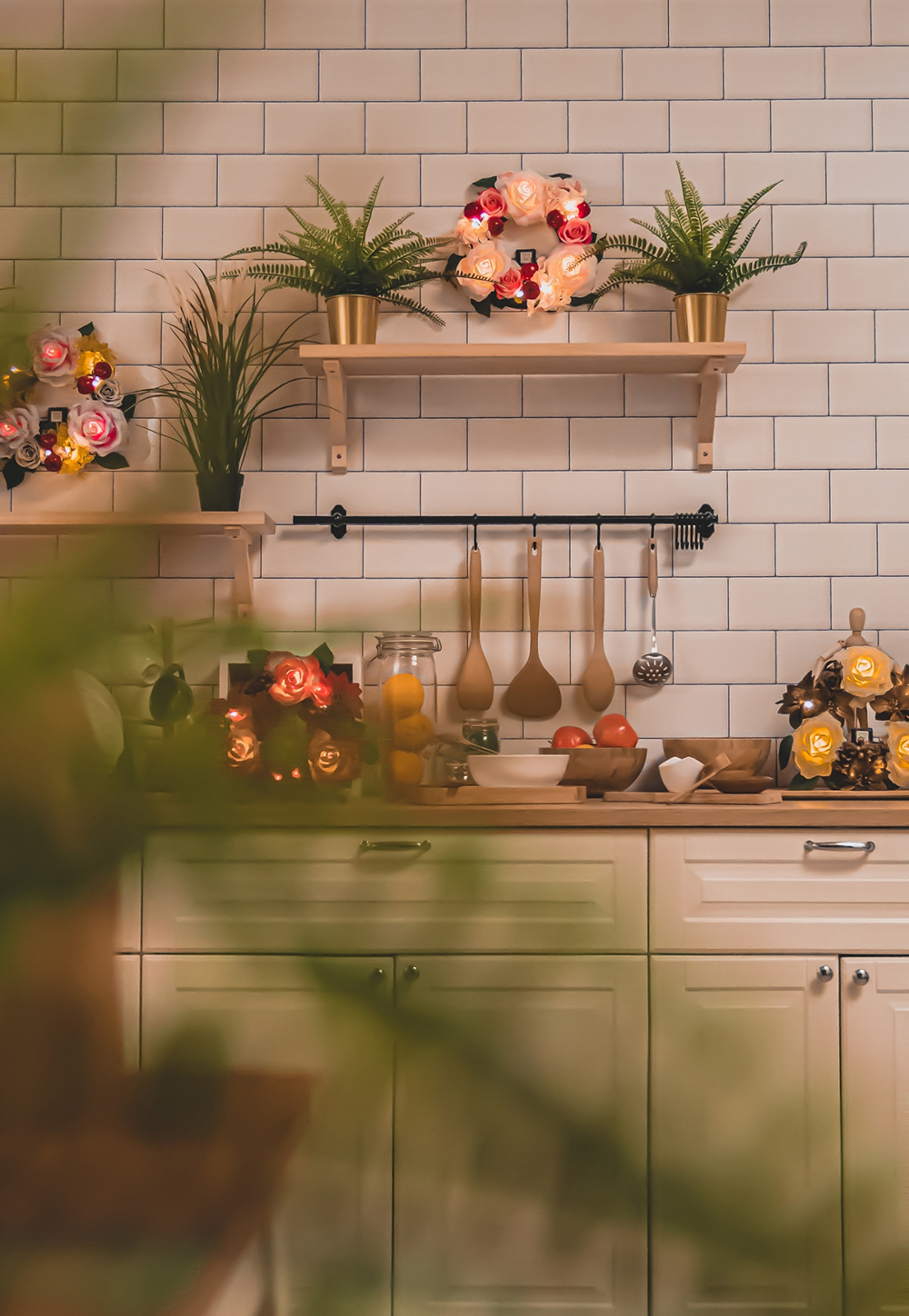 日本 岱樂鈁 Delight 聖誕花圈感應燈 聖誕紅