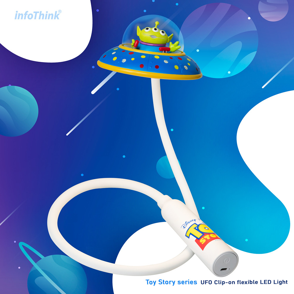 【7/8~7/14精選品牌優惠】InfoThink 三眼怪系列 USB充電LED任意彎飛碟燈
