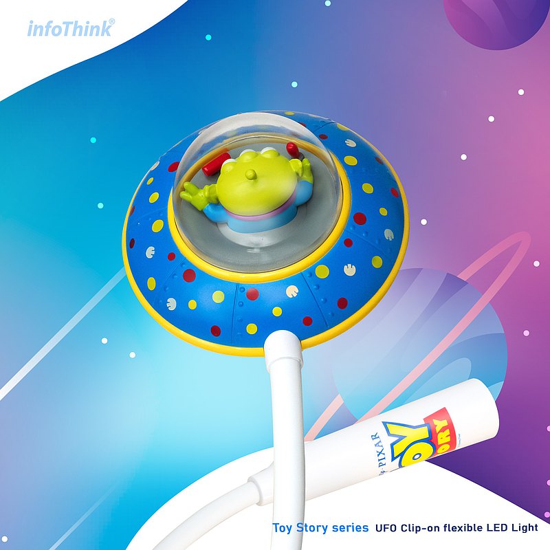 【7/8~7/14精選品牌優惠】InfoThink 三眼怪系列 USB充電LED任意彎飛碟燈