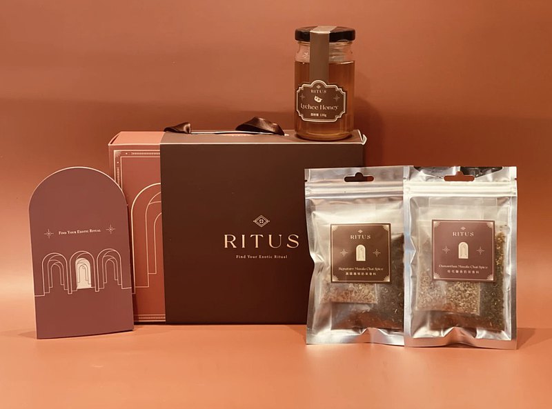 RITUS 阿薩姆原味x桂花金萱奶茶香料包4入禮盒 含荔枝蜜