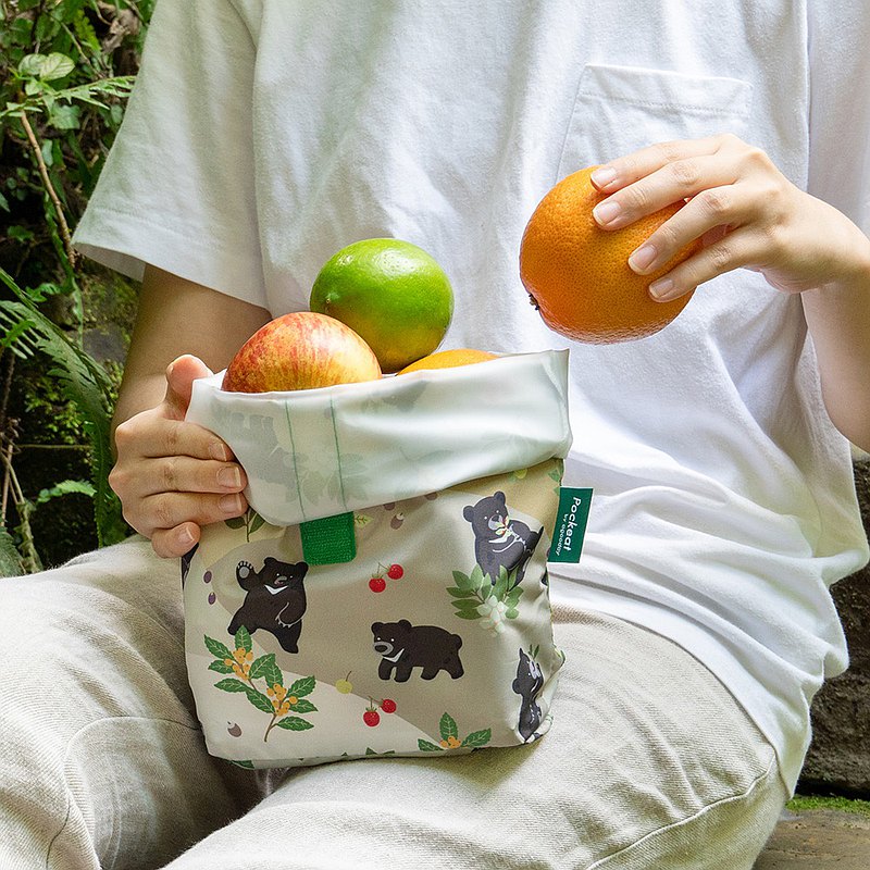 好日子agooday 黑熊的魔幻森林 Pockeat環保食物袋(大食袋)-TBBCA
