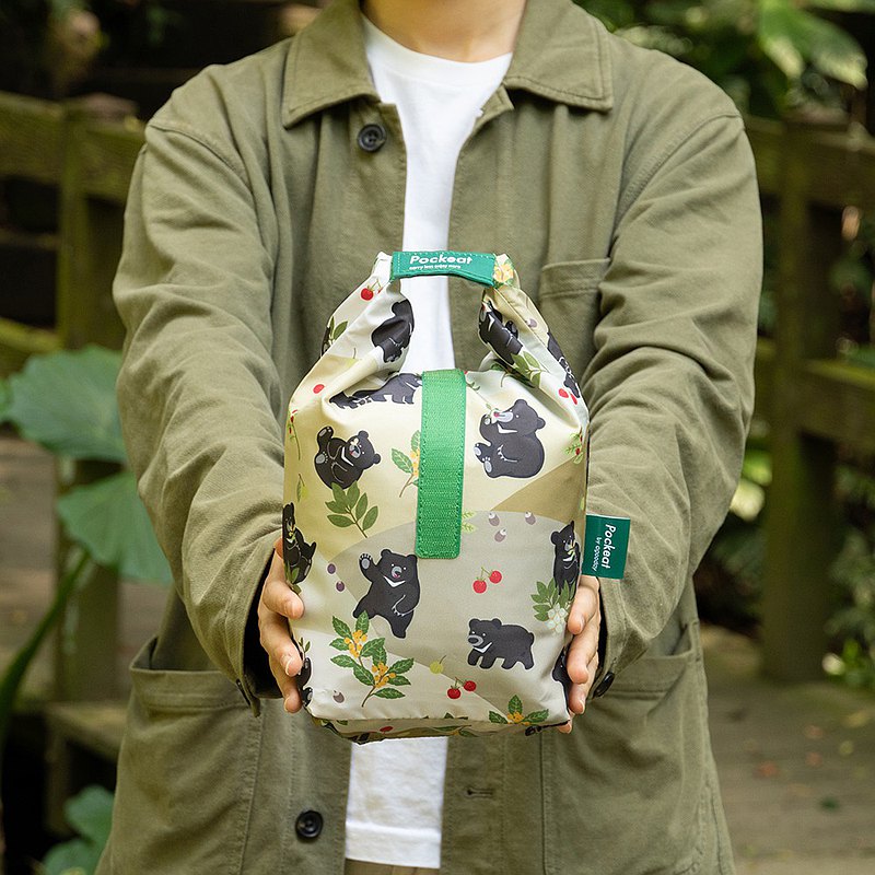 好日子agooday 黑熊的魔幻森林 Pockeat環保食物袋(大食袋)-TBBCA