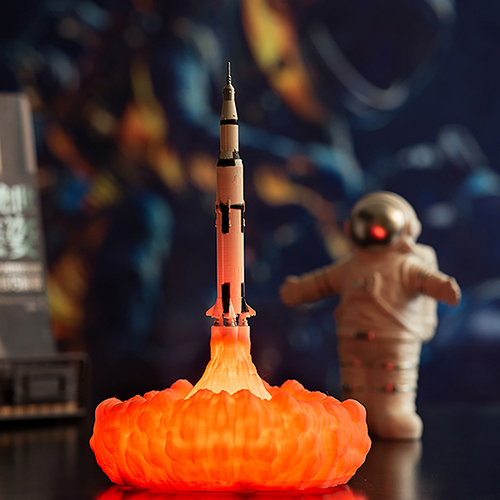 家居生活雜貨鋪 飛向宇宙3D列印火箭燈-B款