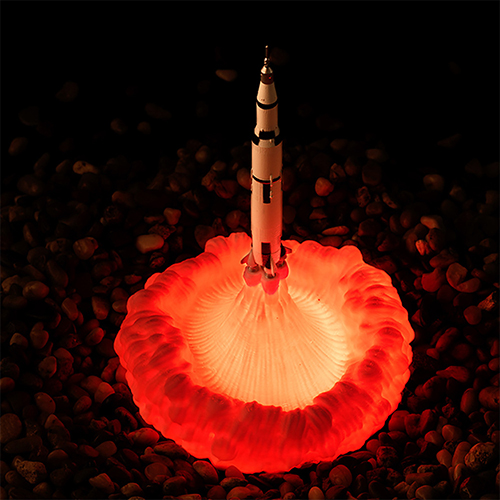 家居生活雜貨鋪 飛向宇宙3D列印火箭燈-B款