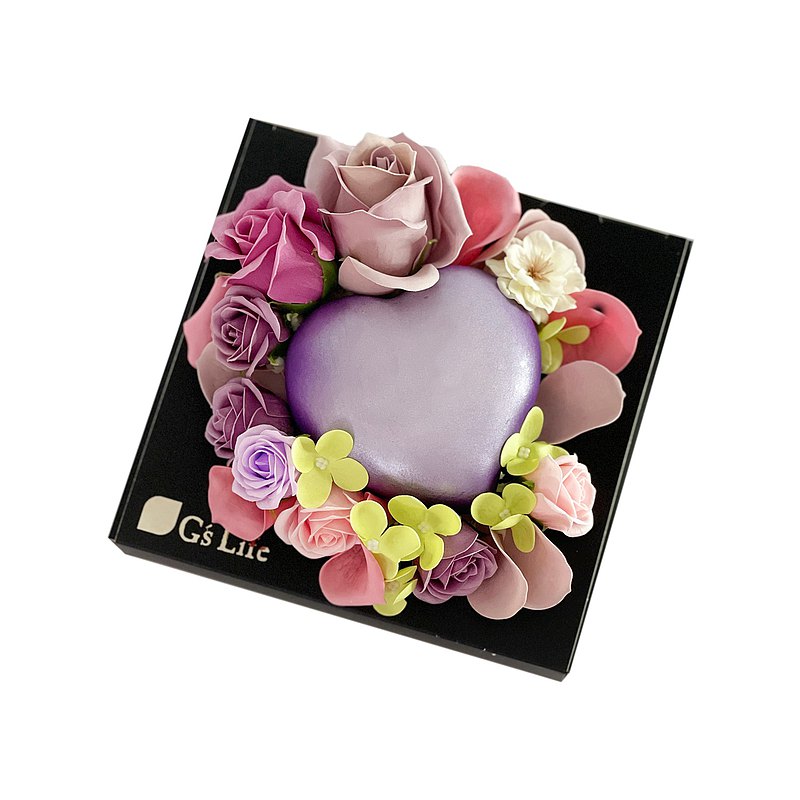 【4/9~5/12母親節現貨特惠】G’s Life 浪漫滿心 粉紫蛋糕香皂禮盒