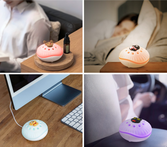 【生活香氛哲學】
小巧設計自由移動香氛燈，適用客廳舒緩放鬆、房間舒眠減壓、辦公空間集中精神、車內提振精神祛除異味