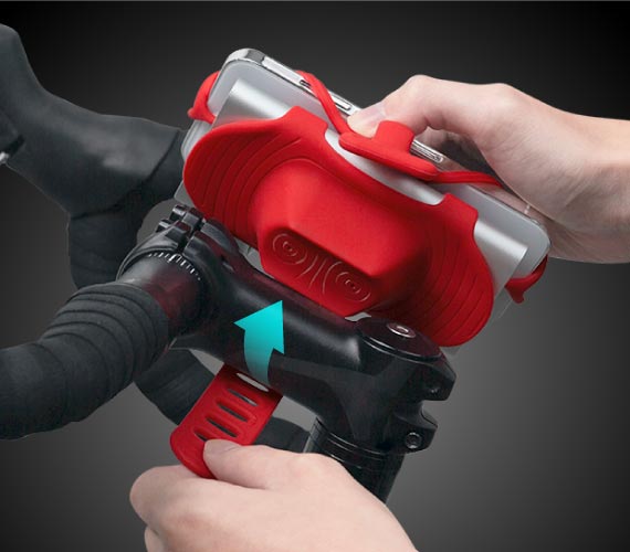 【快拆專利後綁帶設計】 專利矽膠手機綁帶，快速拆裝，不刮傷車架