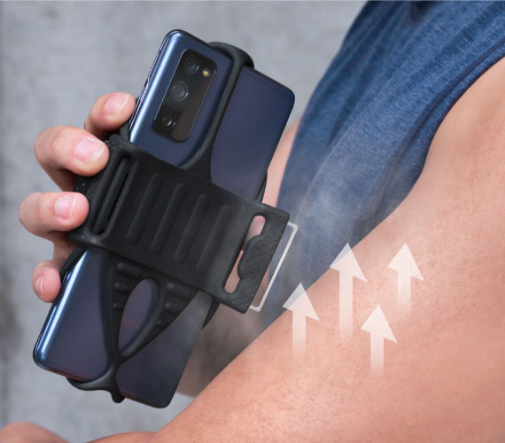 【矽膠浮凸造型，散熱排汗】 內側浮凸造型設計，易於散熱排汗