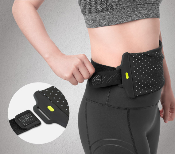 【矽膠扣具串接彈性帶】 服貼身型， 一體式矽膠扣具，串接彈性帶，可調尺寸與身體服貼，無金屬或塑膠扣具，減少異物感；彈性帶可另外拆下選購替換