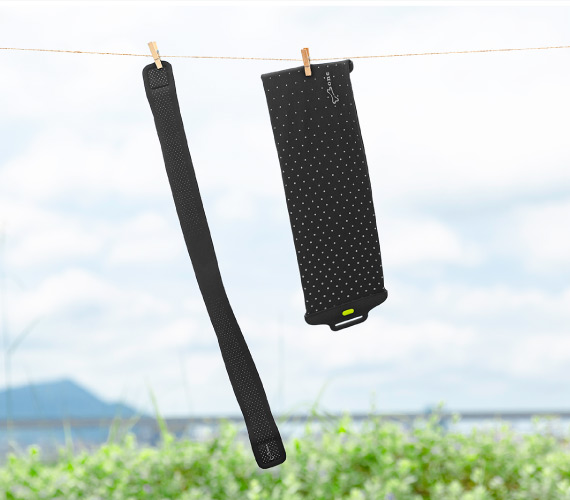 【全件可水洗，汗味不殘留】 跑步腰帶綁與彈性帶全件可水洗，不擔心汗臭味殘留；建議使用中性洗劑，禁止使用柔軟精，禁止烘乾