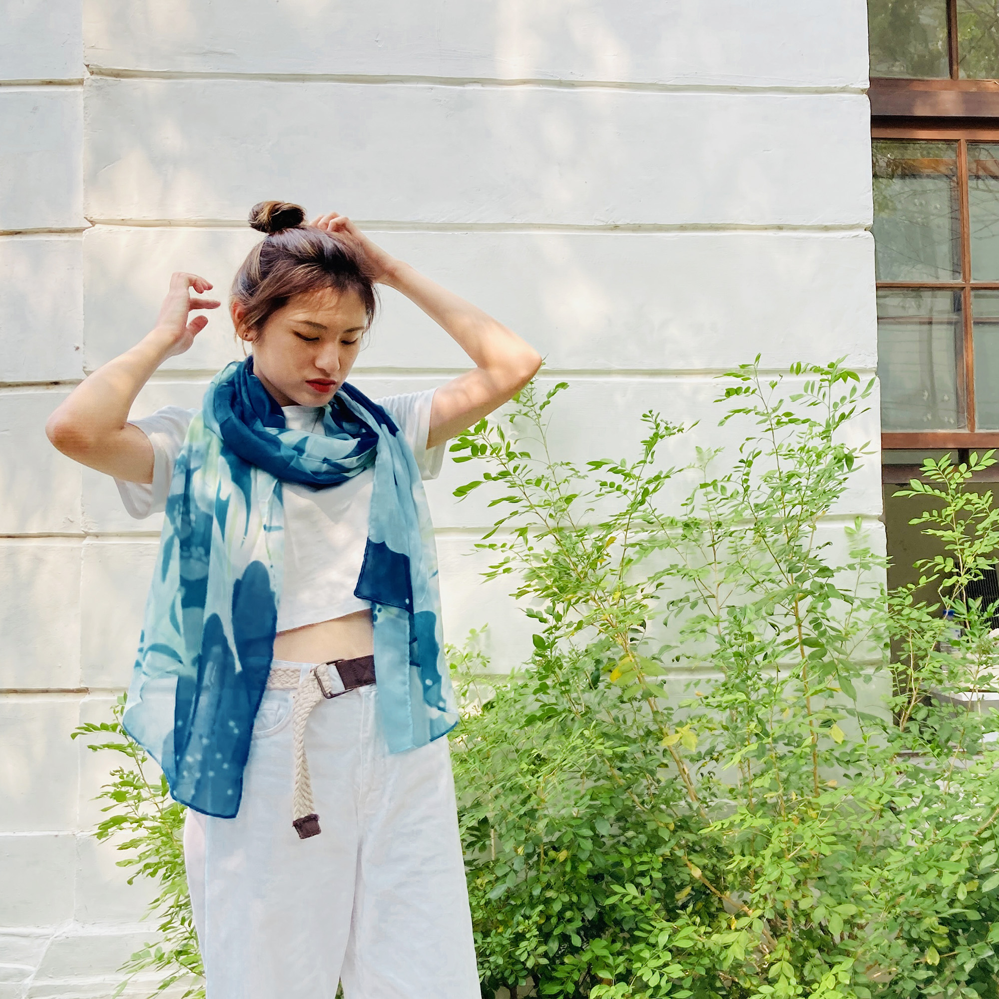 【2/18~2/24期間限定優惠】FERN ONLY 只有蕨蕨印飄逸圍巾2.0(兔腳蕨)