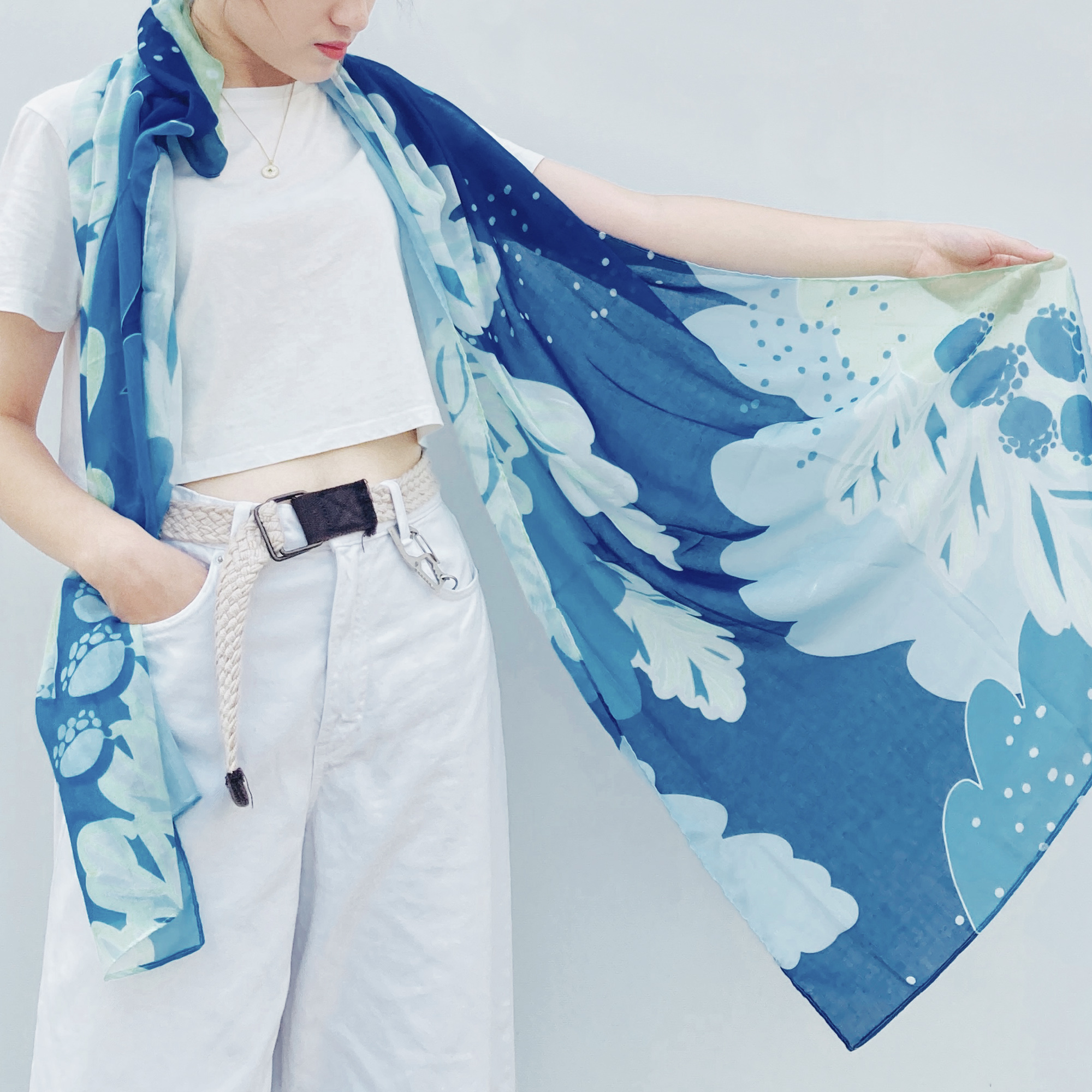 【2/18~2/24期間限定優惠】FERN ONLY 只有蕨蕨印飄逸圍巾2.0(兔腳蕨)