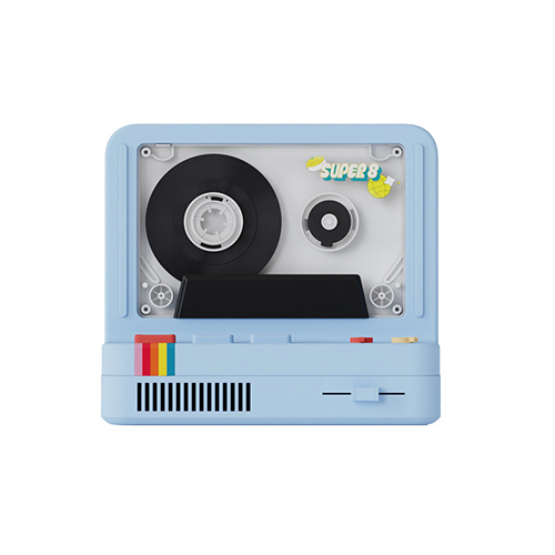 【3/29~5/31畢業季早鳥88折優惠】創意小物館 復古磁帶藍芽香氛音箱 寶寶藍