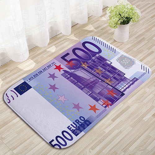 家居生活雜貨舖 歐元印花防滑地墊 500歐