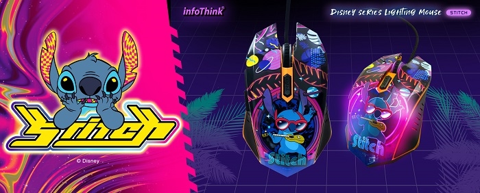【會計年度現貨出清】InfoThink 迪士尼系列 炫光滑鼠 史迪奇款