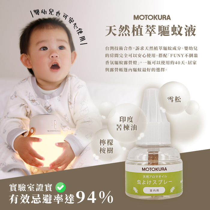 FUNY 不倒翁香氛驅蚊露營燈 附防蚊液