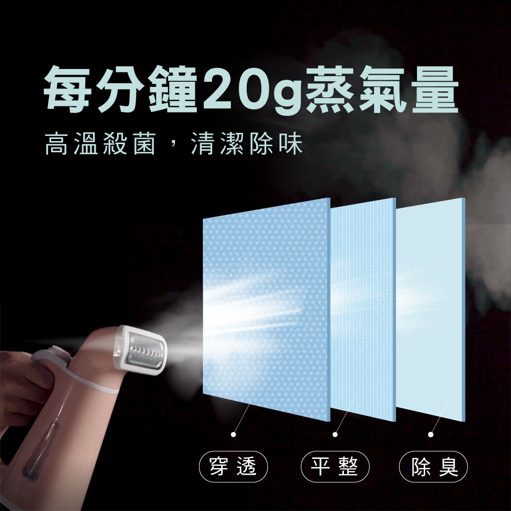 KINYO  手持小巧掛燙機 HMH-8460(粉)