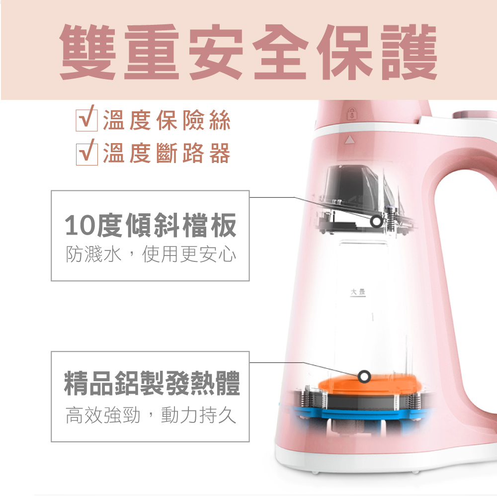 KINYO  手持小巧掛燙機 HMH-8460(粉)