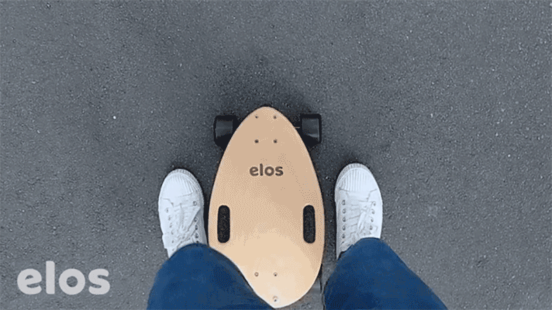 【可客製】Elos 都會滑板通勤款 俐落黑 代步交通滑板