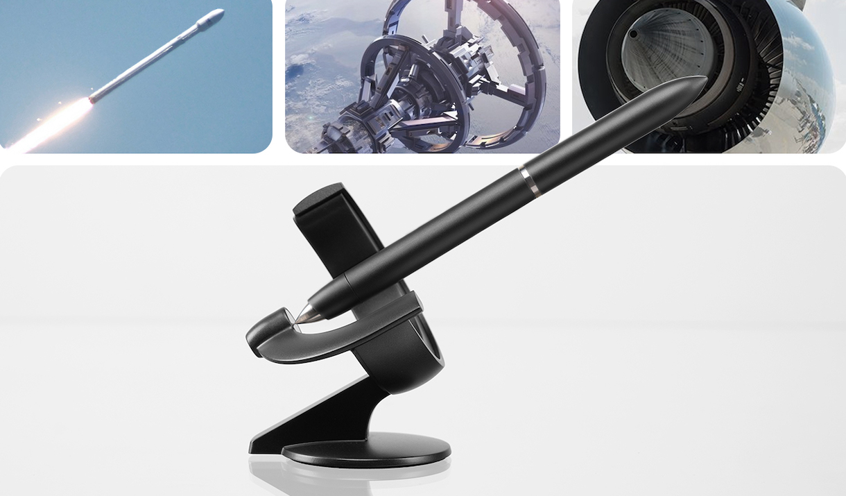 自立筆〔未來〕包含了我們對未來的想像—— 時刻在你桌面以最驚豔的姿態漂浮，為你的思緒、書寫增添跳脫框架的靈感，在前往未來的旅程中陪伴你，紀錄每個重要決策。