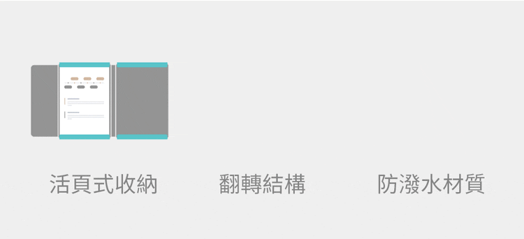 SN°OVAE A4翻轉筆記夾Lite 藍綠色