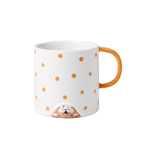 家居生活雜貨舖 柴柴手繪馬克杯 黃色