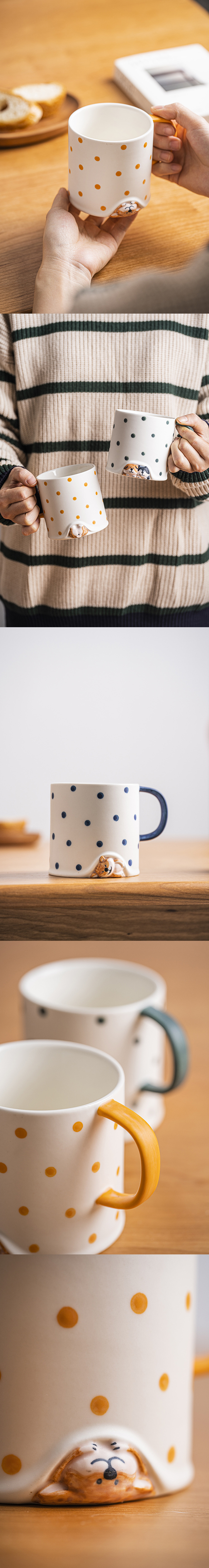 家居生活雜貨舖 柴柴手繪馬克杯 黃色